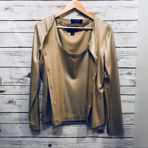 St. John Tops - Gold silk set by St. John